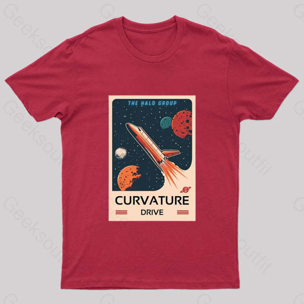 The Curvature Drive Nerd T-Shirt Red / S