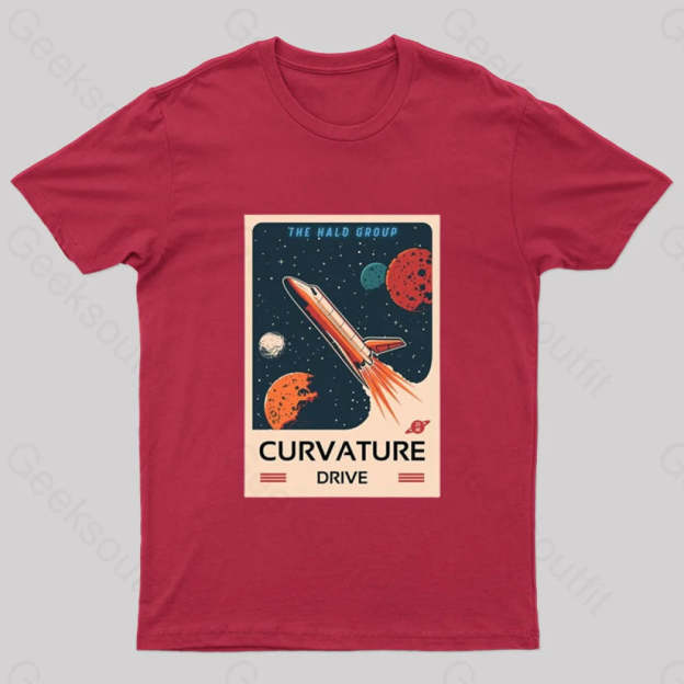 The Curvature Drive Nerd T-Shirt Red / S