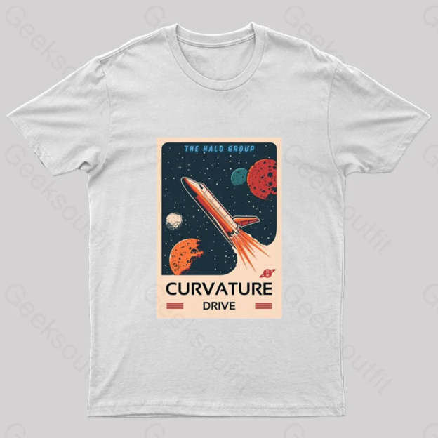 The Curvature Drive Nerd T-Shirt White / S