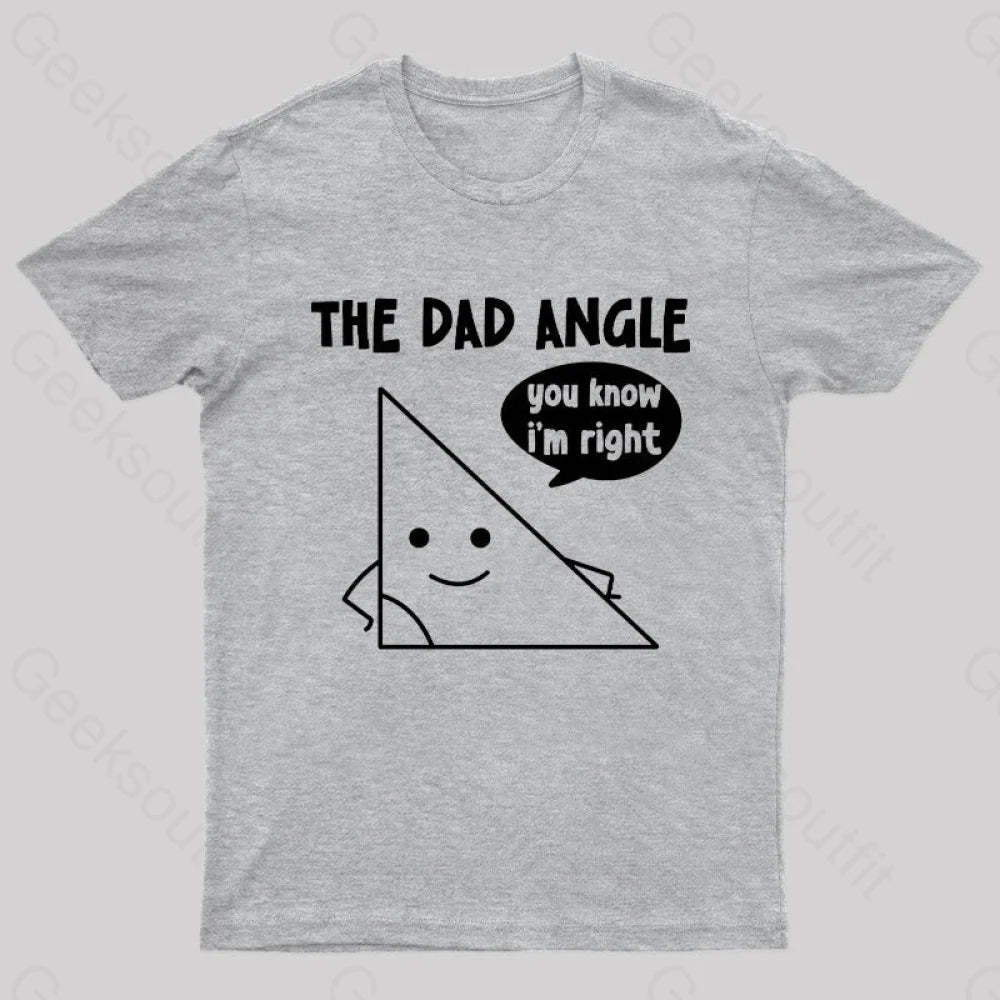 The Dad Angle You Know I’m Right Nerd T-Shirt Grey / S