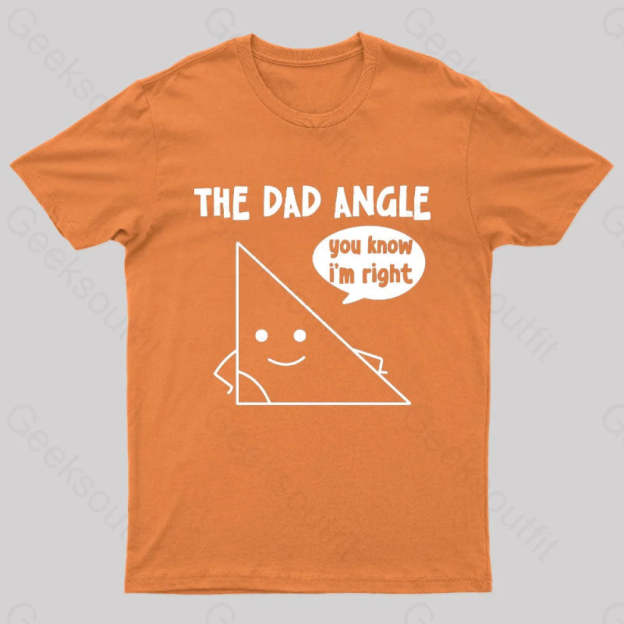 The Dad Angle You Know I’m Right Nerd T-Shirt Orange / S