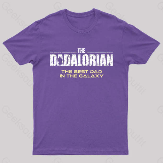 The Dadalorian Best Dad In Galaxy Geek T-Shirt Purple / S