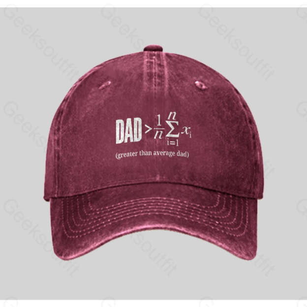 The Dadalorian Legend Washed Vintage Baseball Cap Red