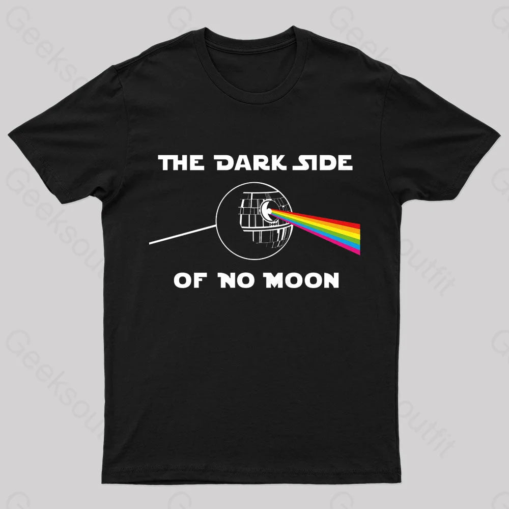 The Dark Side Of No Moon Geek T-Shirt Black / S