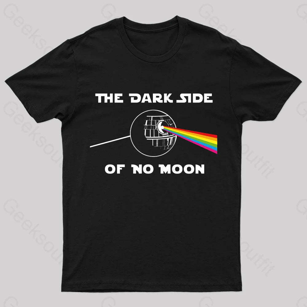 The Dark Side Of No Moon Geek T-Shirt Black / S