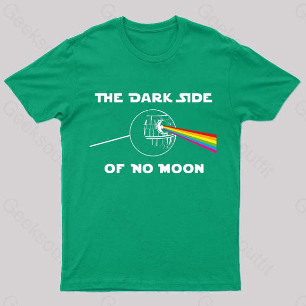 The Dark Side Of No Moon Geek T-Shirt Green / S