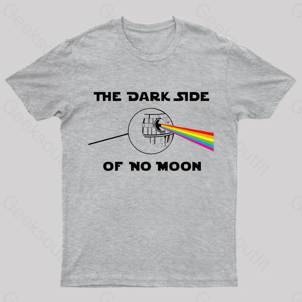 The Dark Side Of No Moon Geek T-Shirt Grey / S