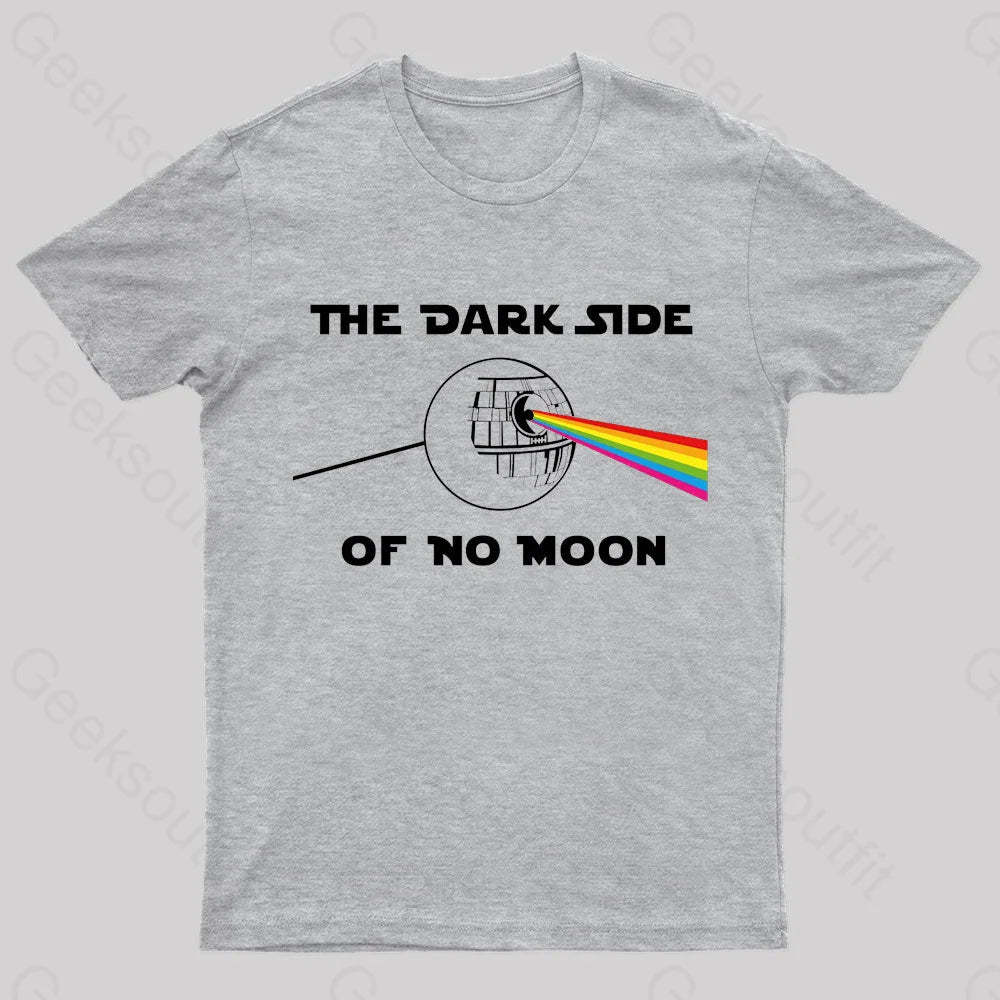The Dark Side Of No Moon Geek T-Shirt Grey / S