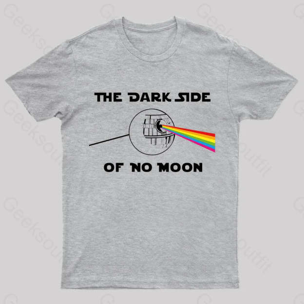 The Dark Side Of No Moon Geek T-Shirt Grey / S