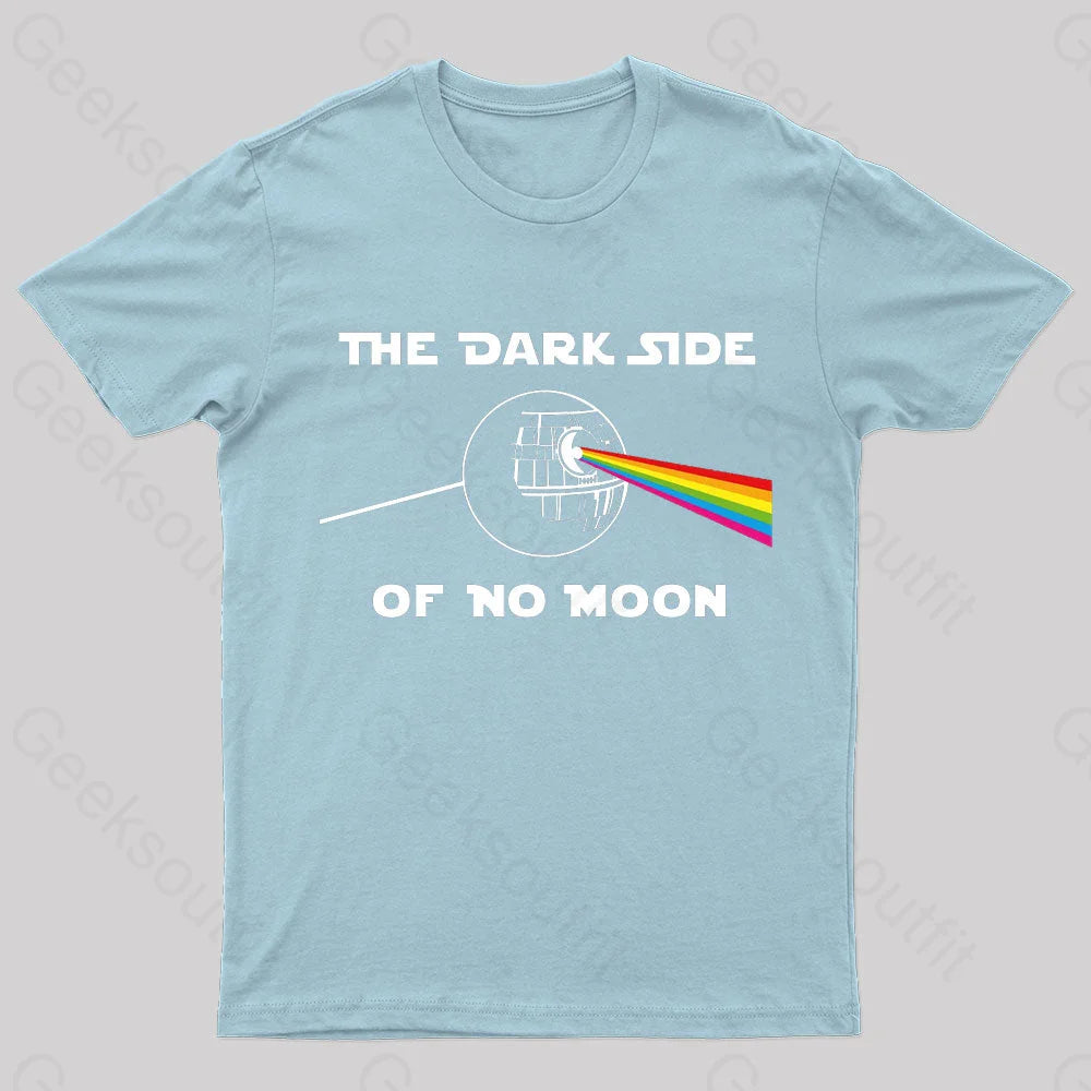 The Dark Side Of No Moon Geek T-Shirt Light Blue / S