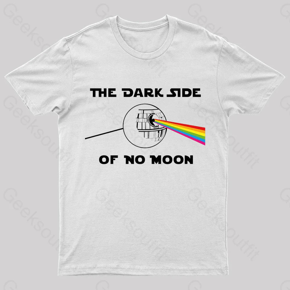 The Dark Side Of No Moon Geek T-Shirt White / S
