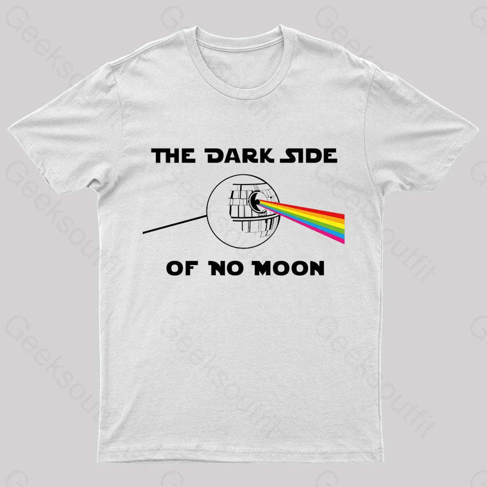 The Dark Side Of No Moon Geek T-Shirt White / S