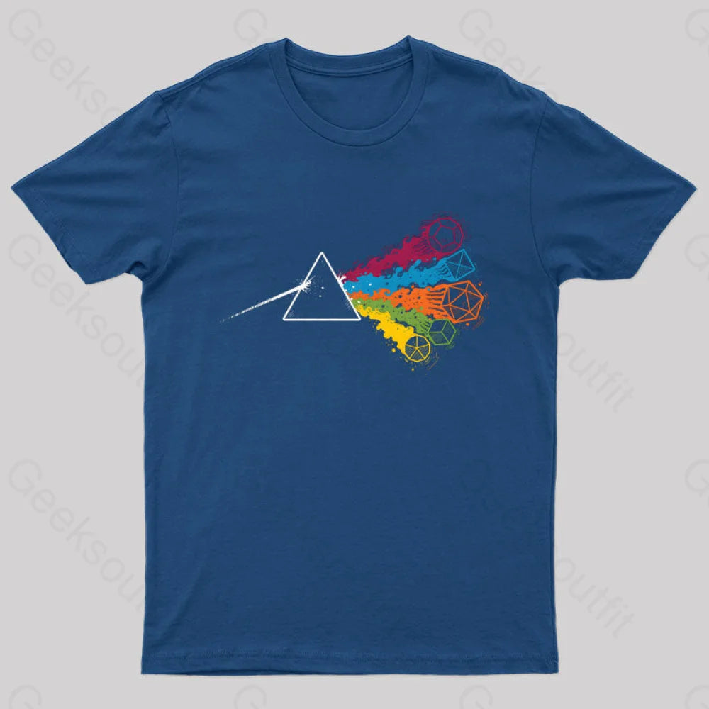 The Dark Side Of The Rpg Geek T-Shirt Navy / S