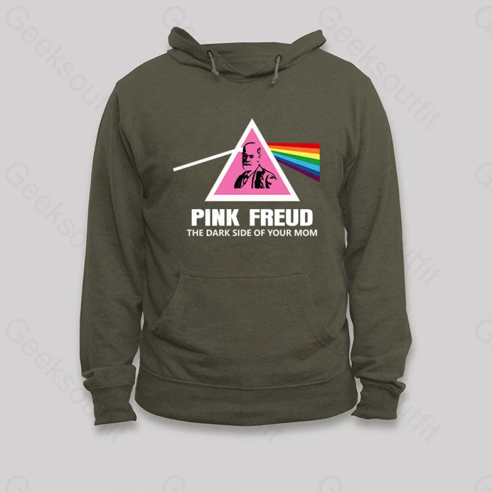 The Dark Side Of Your Mom Hoodie Army Green / S