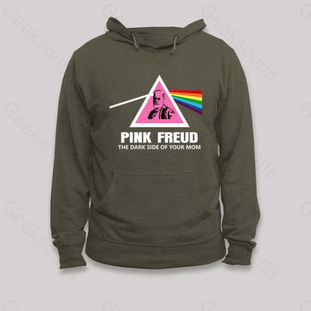 The Dark Side Of Your Mom Hoodie Army Green / S