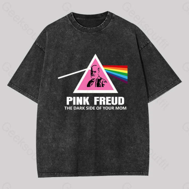 The Dark Side Of Your Mom Washed T-Shirt Black / S