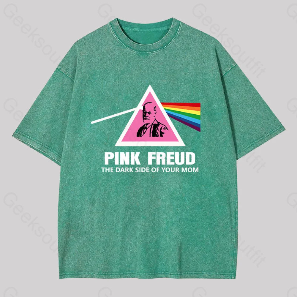 The Dark Side Of Your Mom Washed T-Shirt Grass Green / S