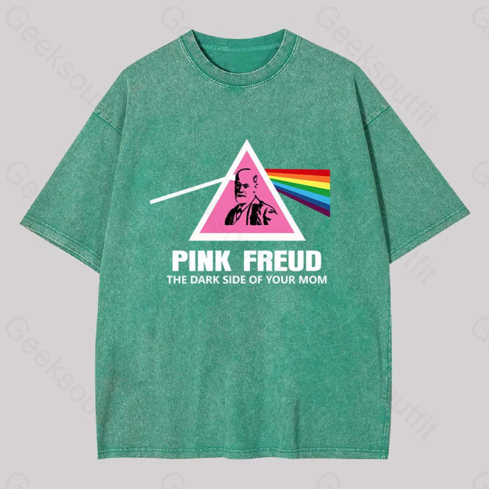 The Dark Side Of Your Mom Washed T-Shirt Grass Green / S