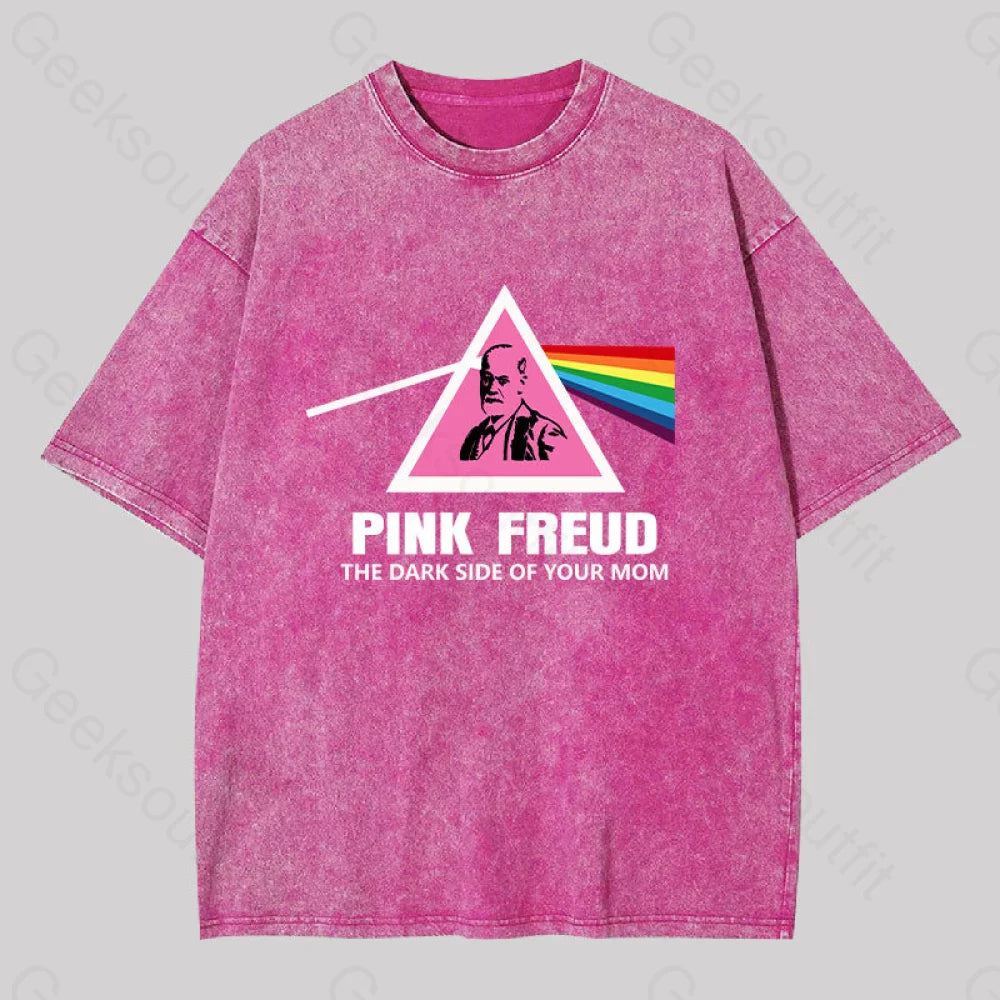 The Dark Side Of Your Mom Washed T-Shirt Rose Red / S