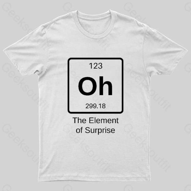 The Element Of Surprise Nerd T-Shirt White / S