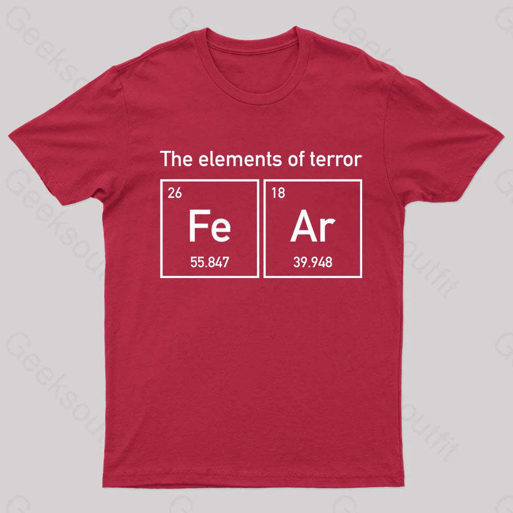 The Elements Of Terror Nerd T-Shirt Red / S