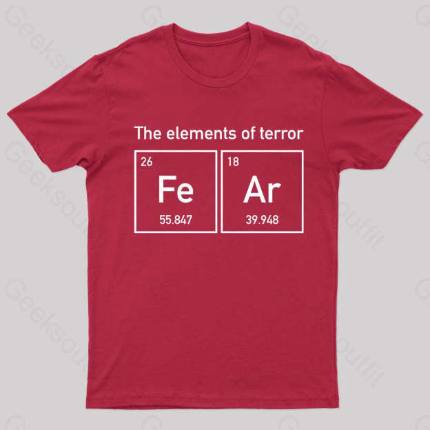 The Elements Of Terror Nerd T-Shirt Red / S