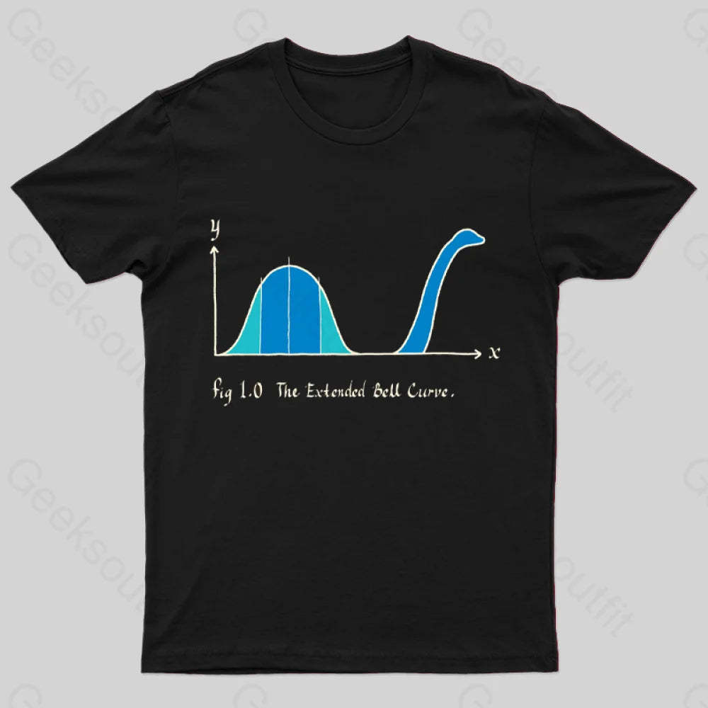 The Extended Bell Curve Geek T-Shirt Black / S