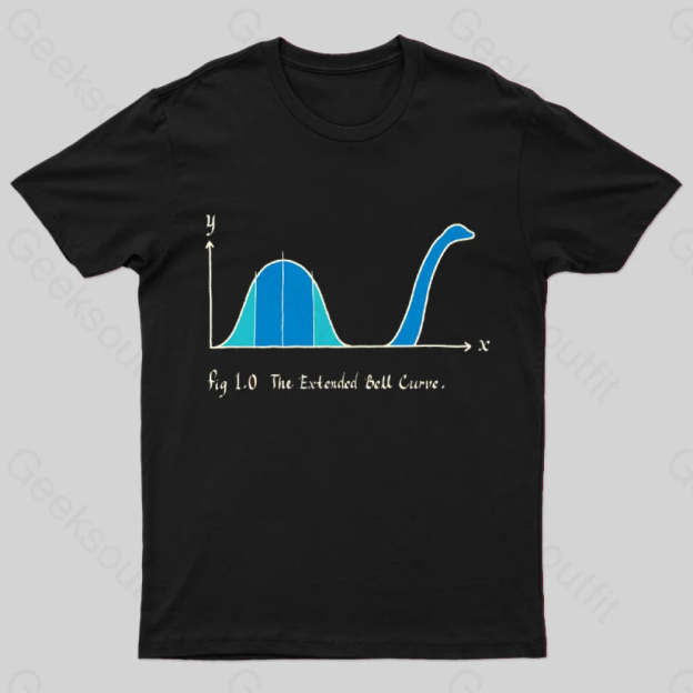 The Extended Bell Curve Geek T-Shirt Black / S