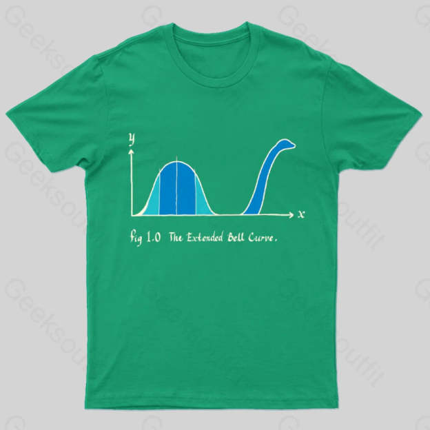 The Extended Bell Curve Geek T-Shirt Green / S