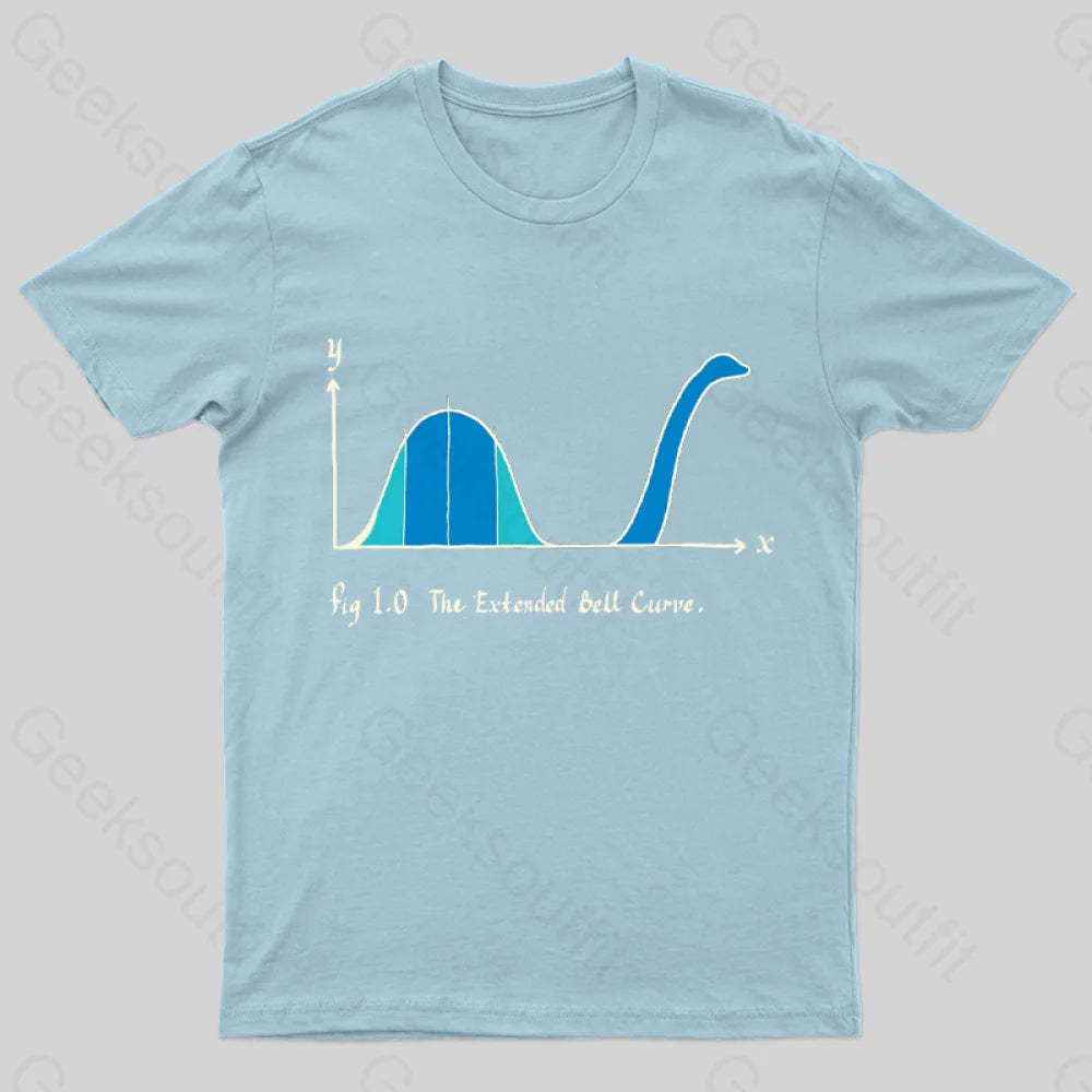 The Extended Bell Curve Geek T-Shirt Light Blue / S