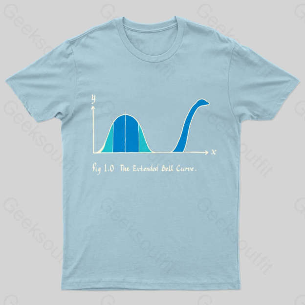 The Extended Bell Curve Geek T-Shirt Light Blue / S