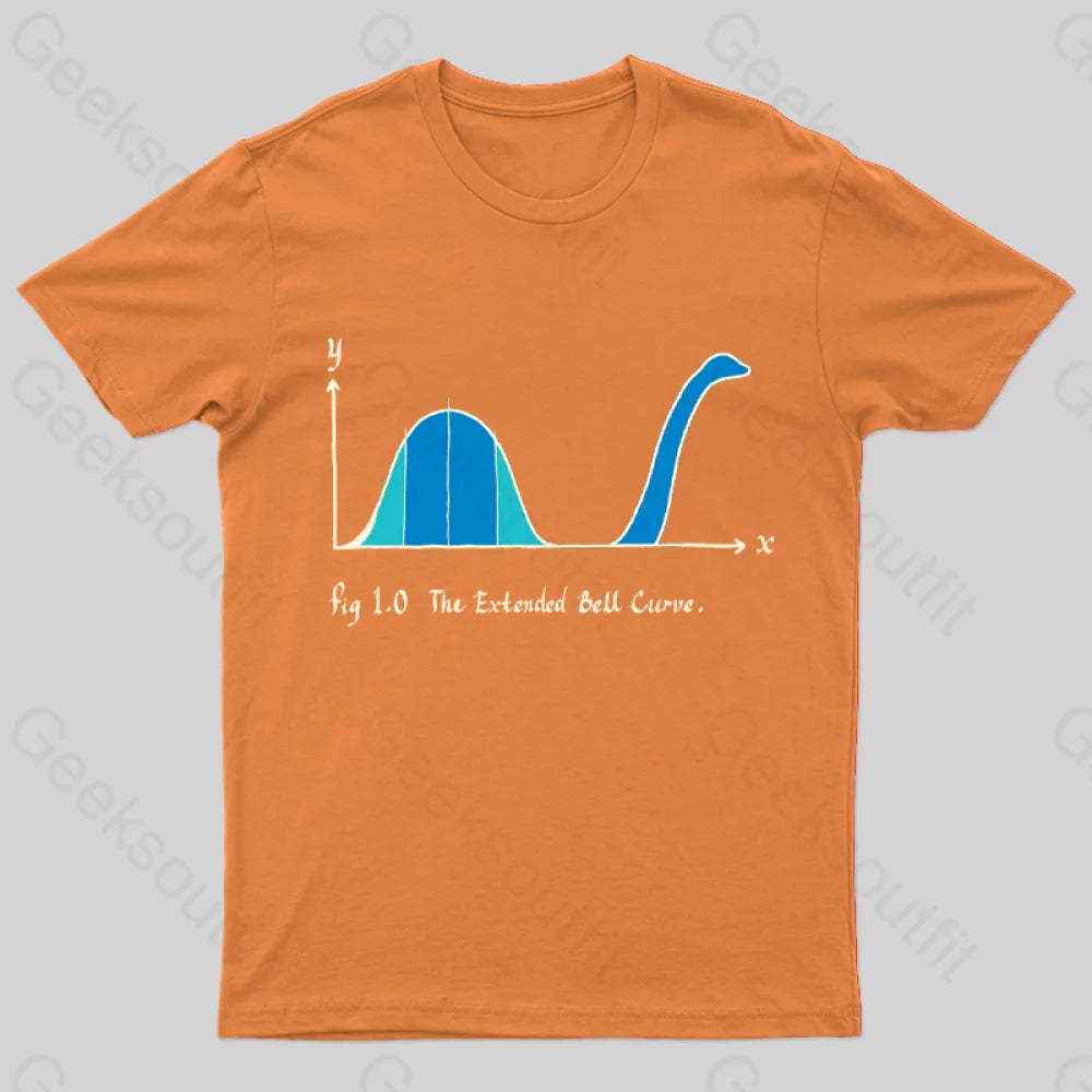 The Extended Bell Curve Geek T-Shirt Orange / S
