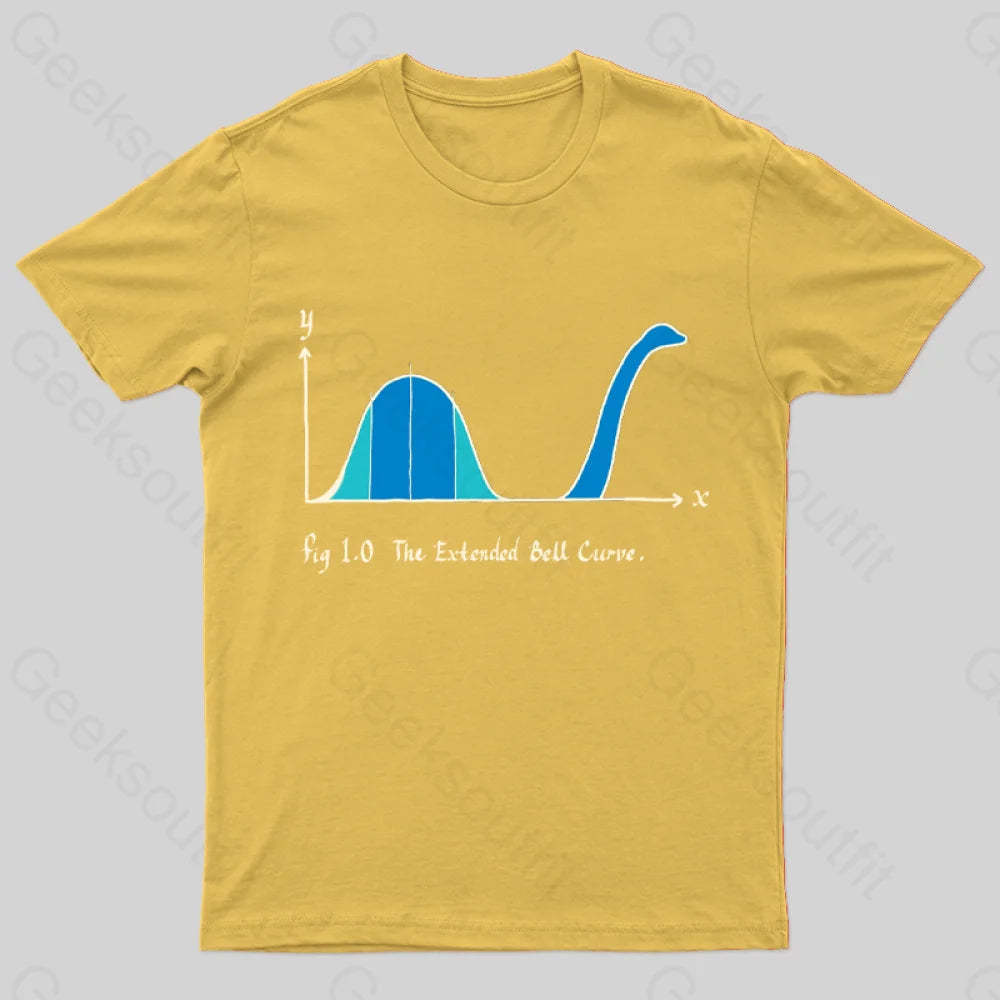 The Extended Bell Curve Geek T-Shirt Yellow / S