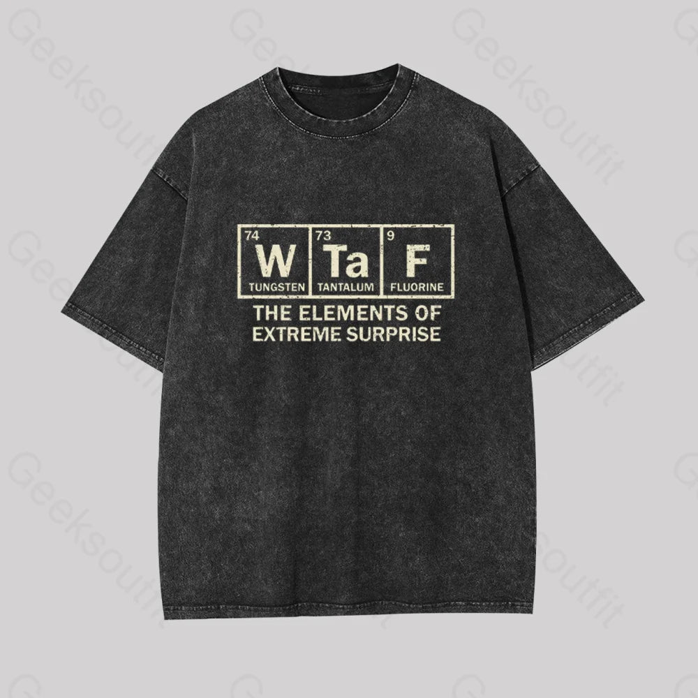 The Extreme Element Of Surprise Geek Washed T-Shirt Black / S
