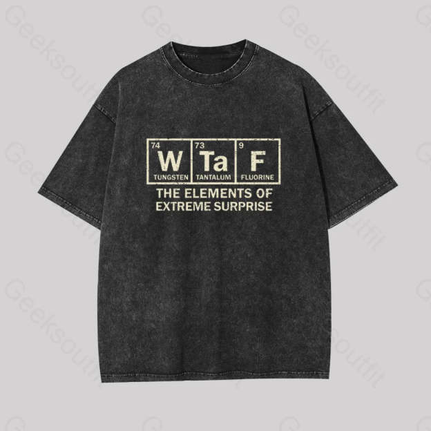 The Extreme Element Of Surprise Geek Washed T-Shirt Black / S