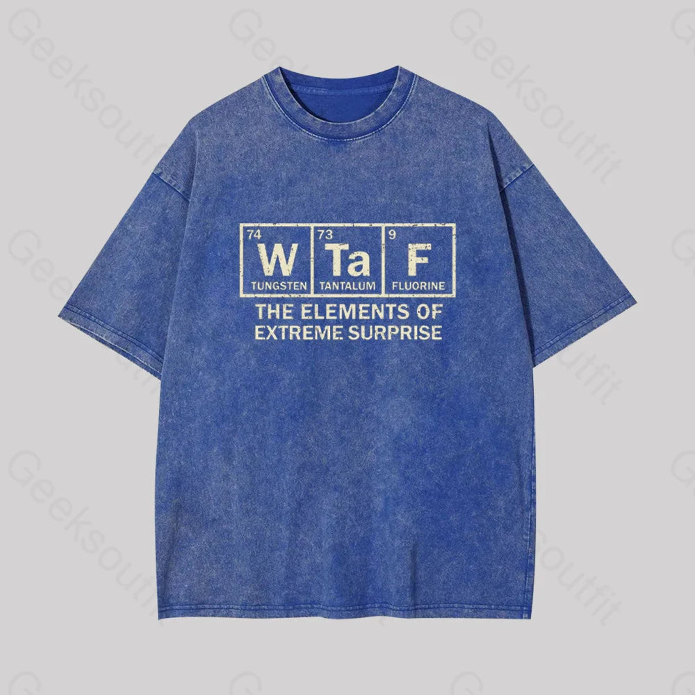 The Extreme Element Of Surprise Geek Washed T-Shirt Blue / S