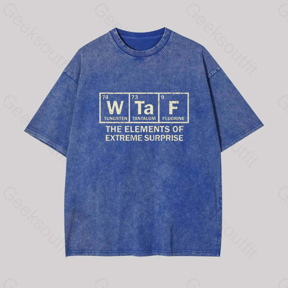 The Extreme Element Of Surprise Geek Washed T-Shirt Blue / S