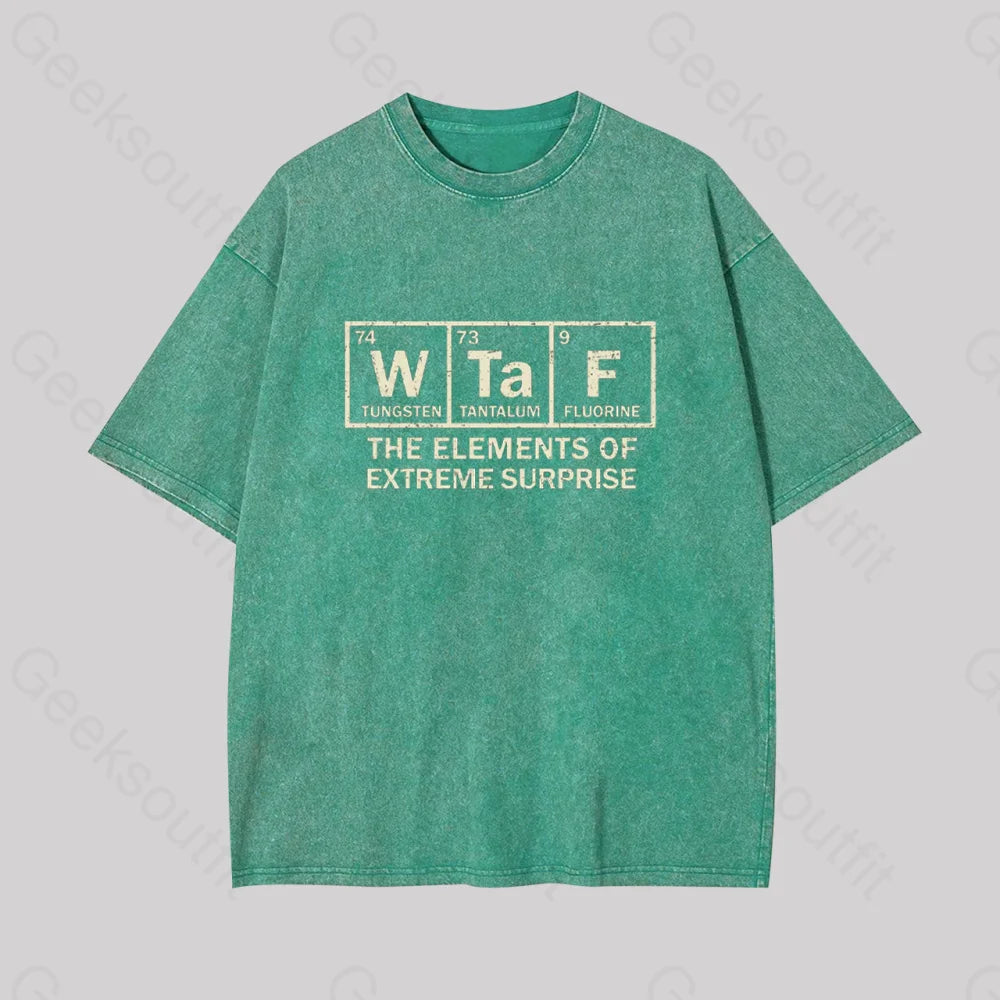 The Extreme Element Of Surprise Geek Washed T-Shirt Grass Green / S