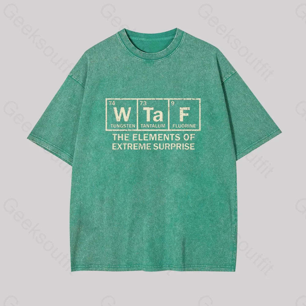The Extreme Element Of Surprise Geek Washed T-Shirt Grass Green / S