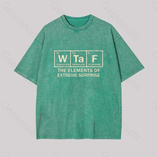 The Extreme Element Of Surprise Geek Washed T-Shirt Grass Green / S