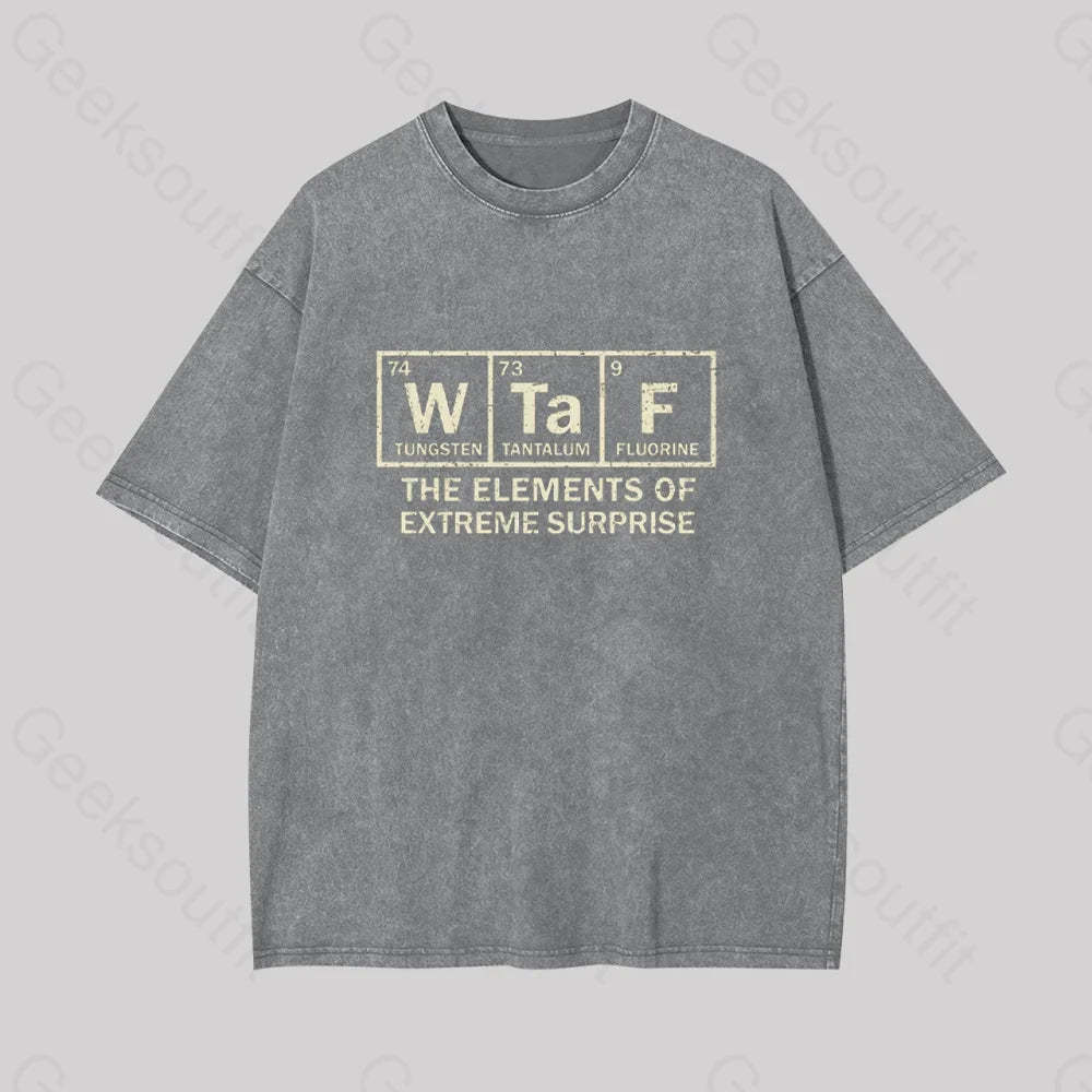 The Extreme Element Of Surprise Geek Washed T-Shirt Grey / S