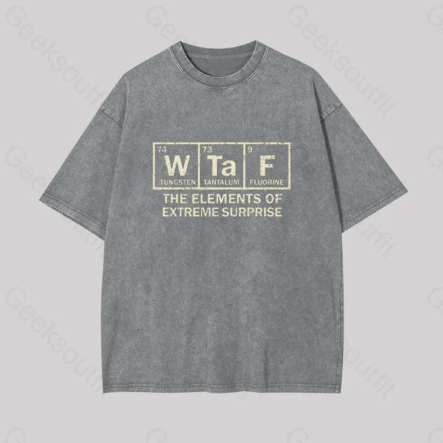 The Extreme Element Of Surprise Geek Washed T-Shirt Grey / S