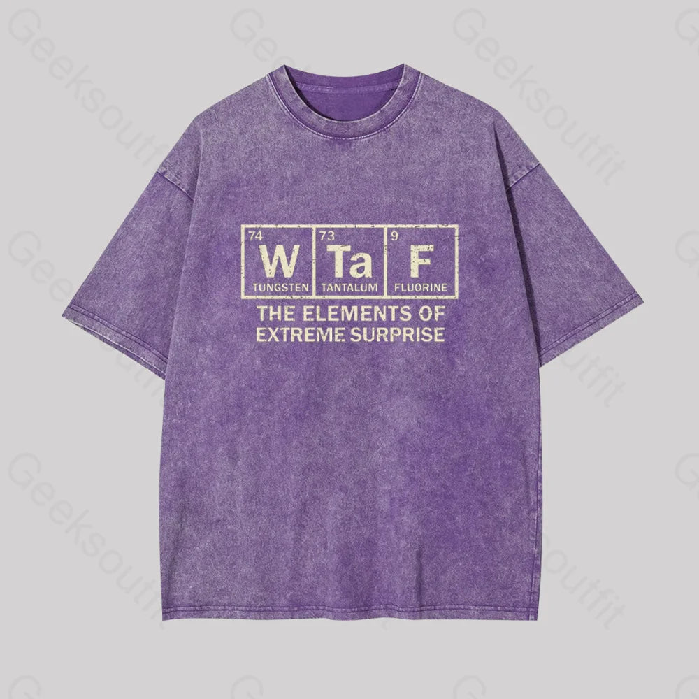 The Extreme Element Of Surprise Geek Washed T-Shirt Purple / S