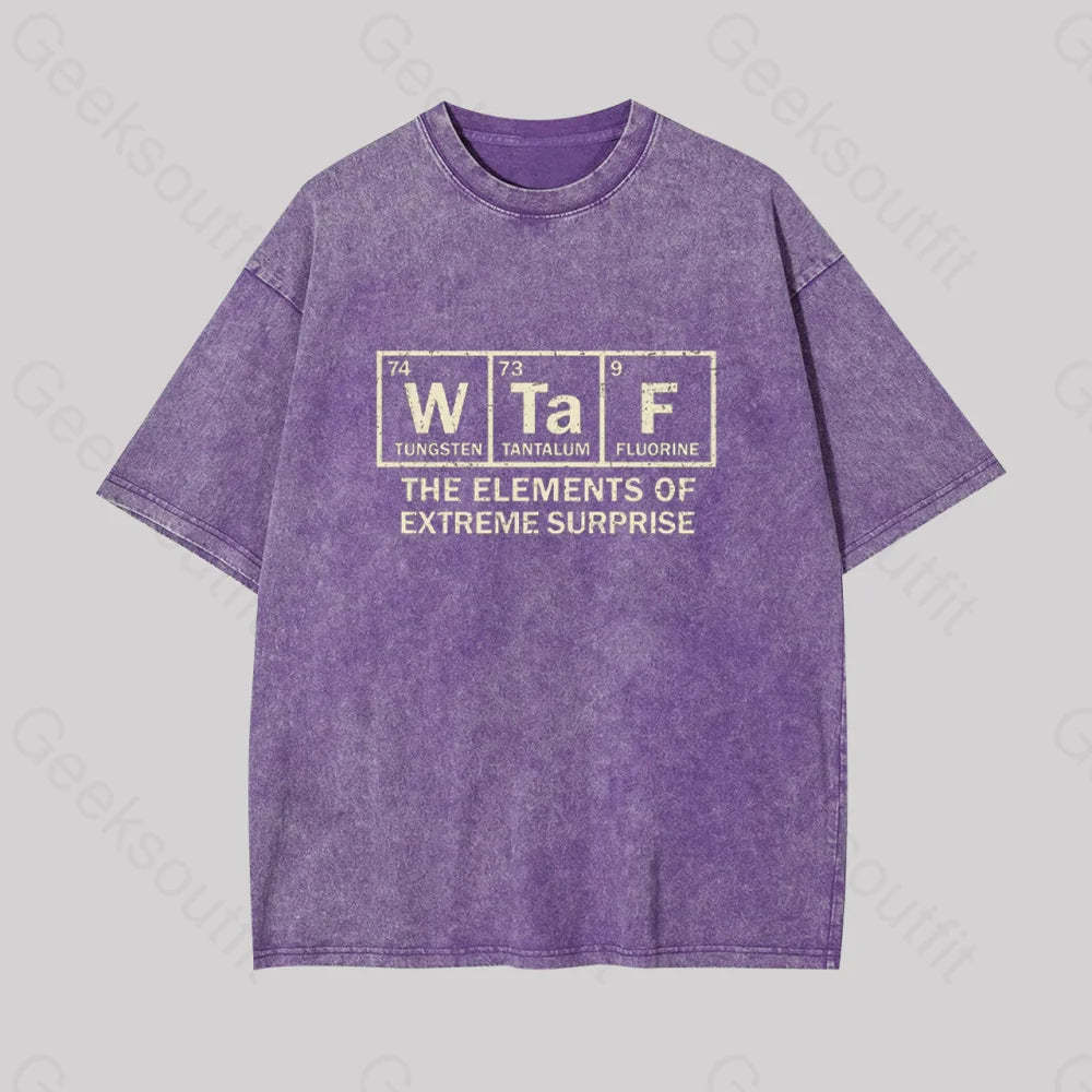 The Extreme Element Of Surprise Geek Washed T-Shirt Purple / S