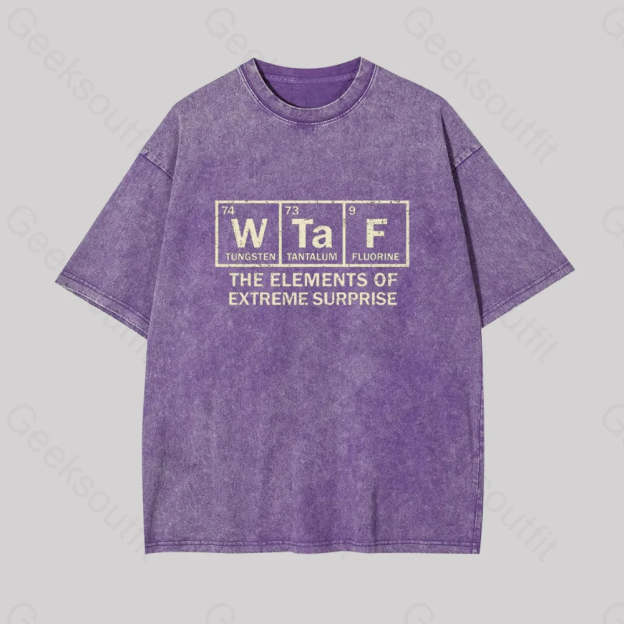The Extreme Element Of Surprise Geek Washed T-Shirt Purple / S