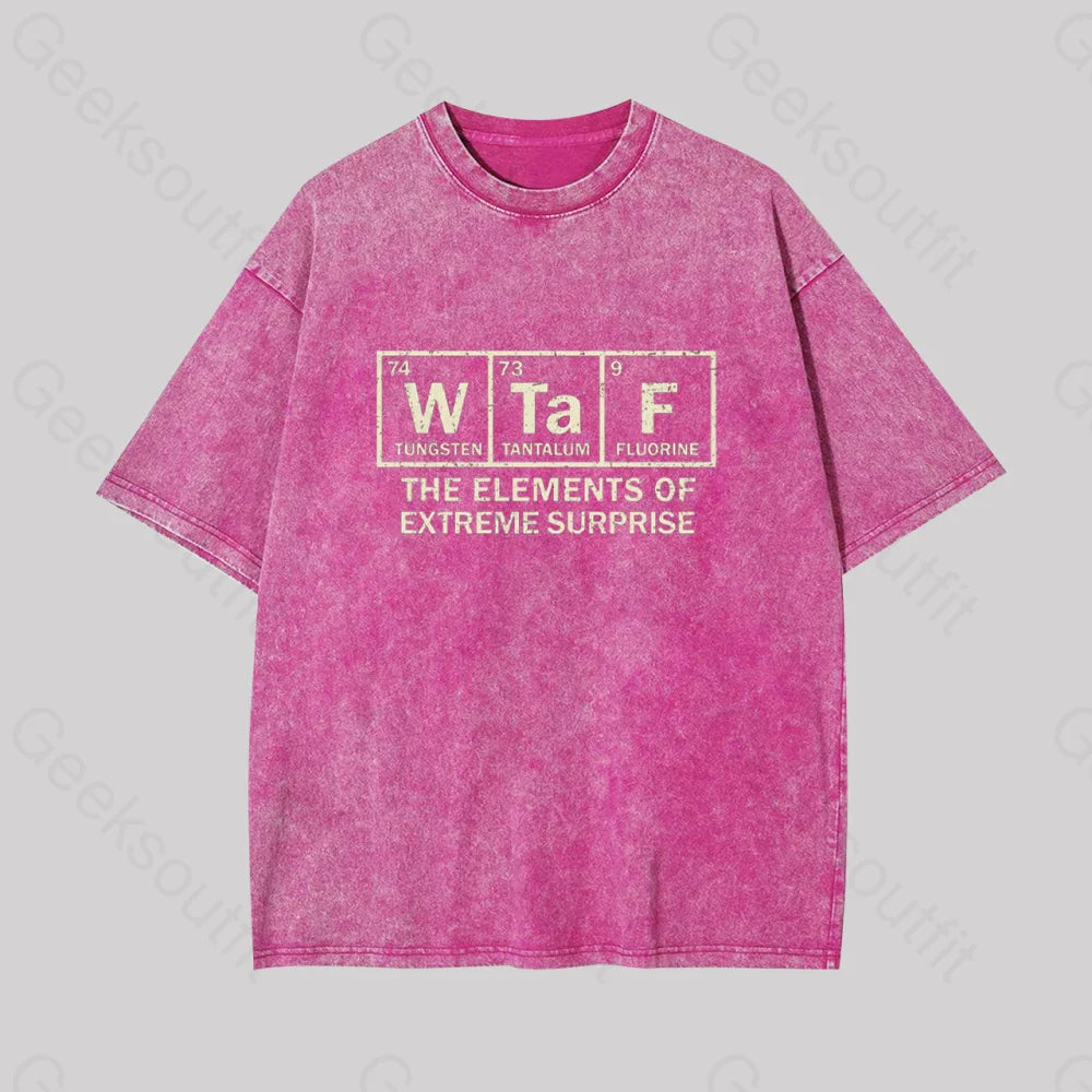 The Extreme Element Of Surprise Geek Washed T-Shirt Rose Red / S