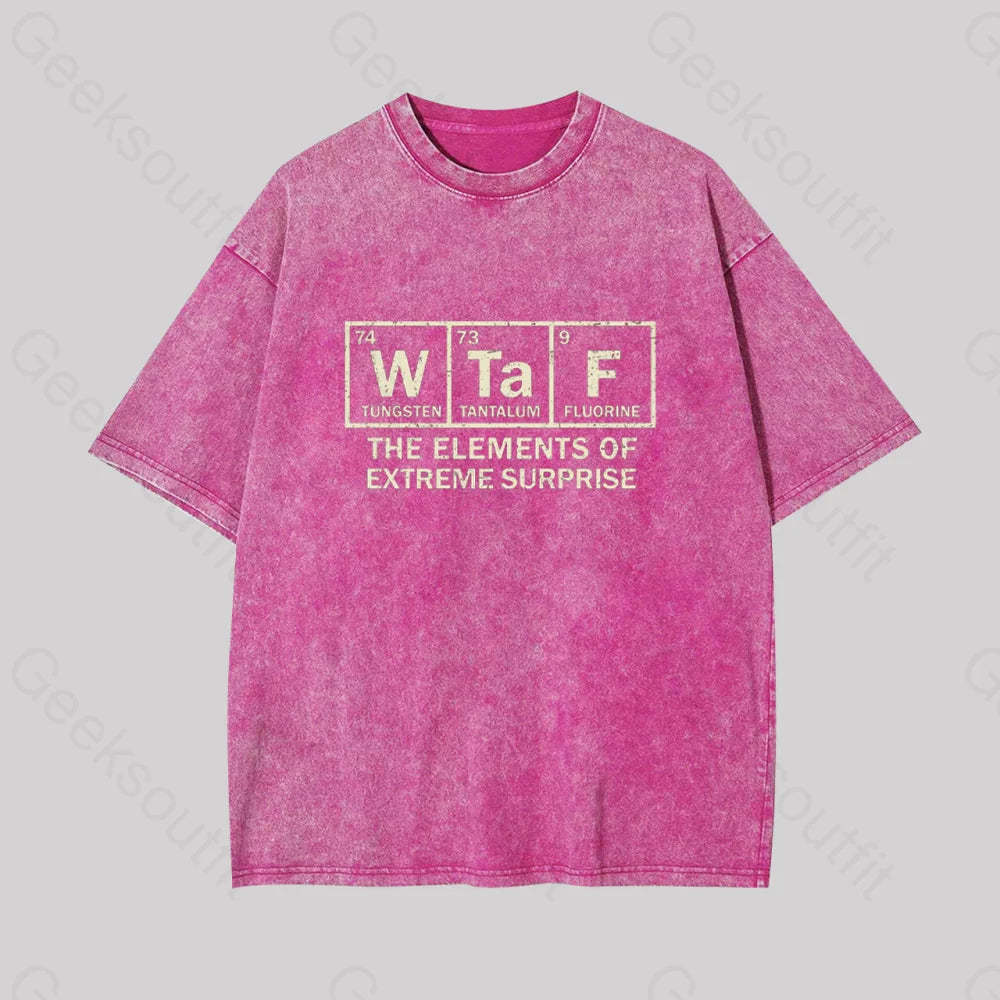 The Extreme Element Of Surprise Geek Washed T-Shirt Rose Red / S