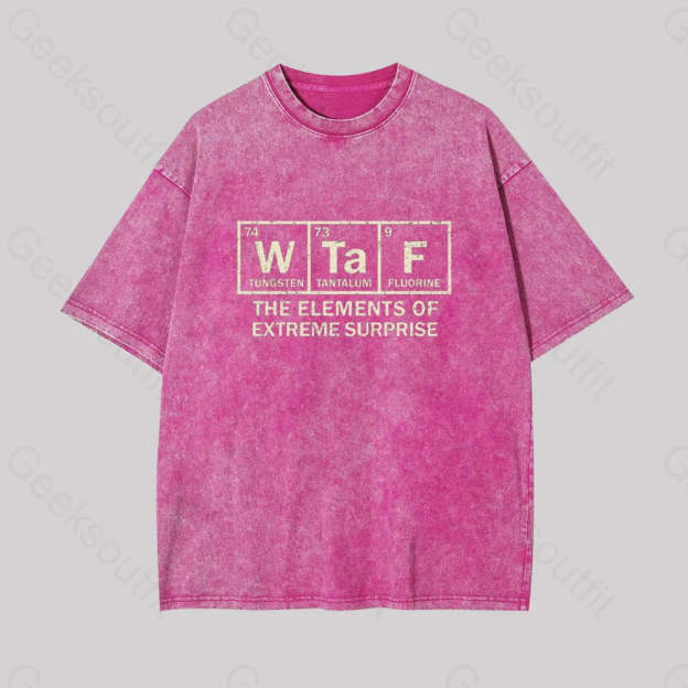 The Extreme Element Of Surprise Geek Washed T-Shirt Rose Red / S