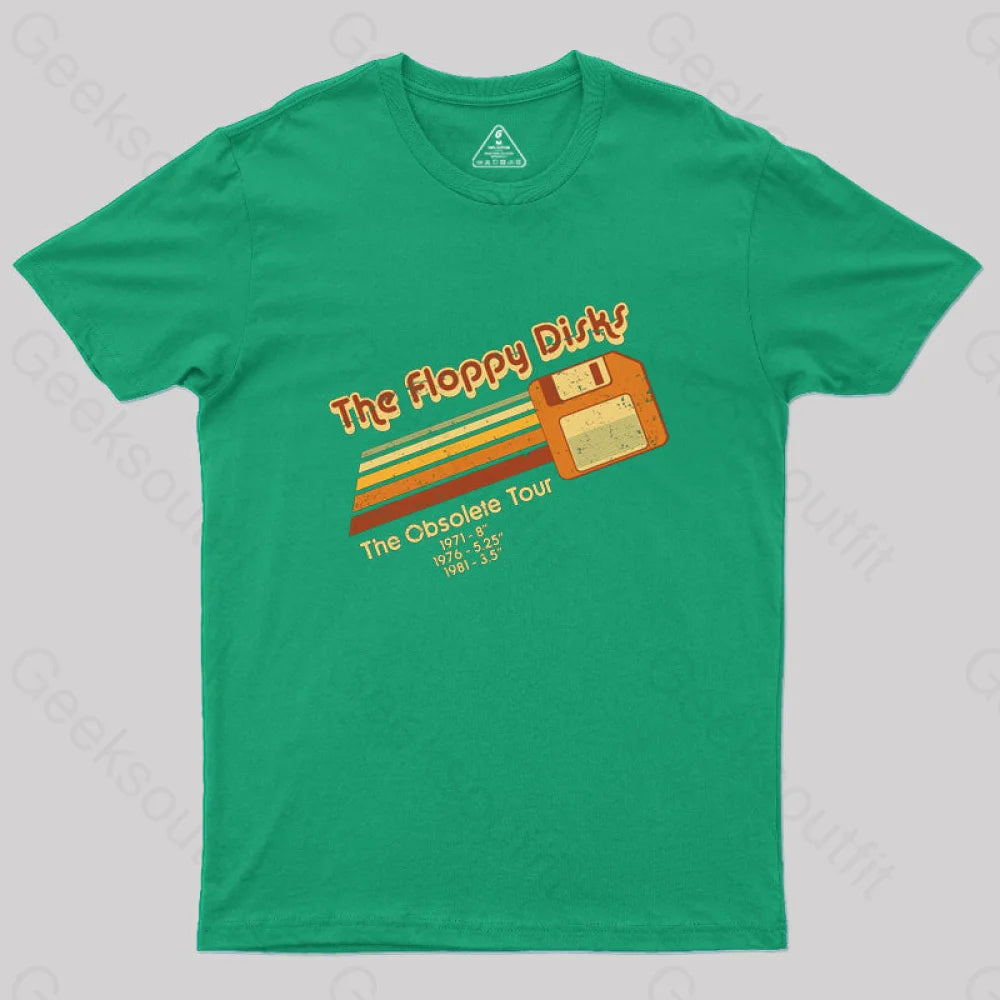 The Floppy Disks Geek T-Shirt Green / S
