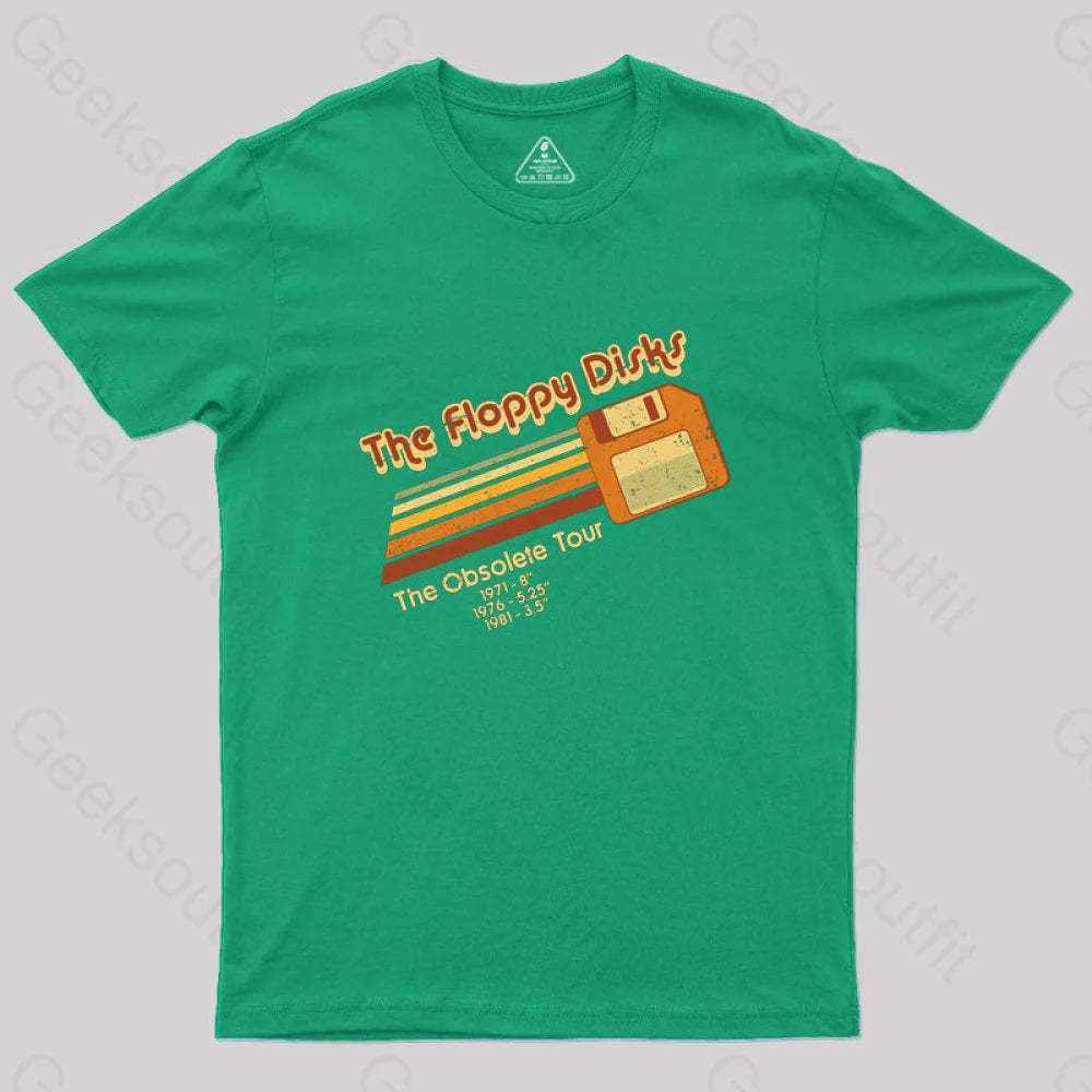 The Floppy Disks Geek T-Shirt Green / S